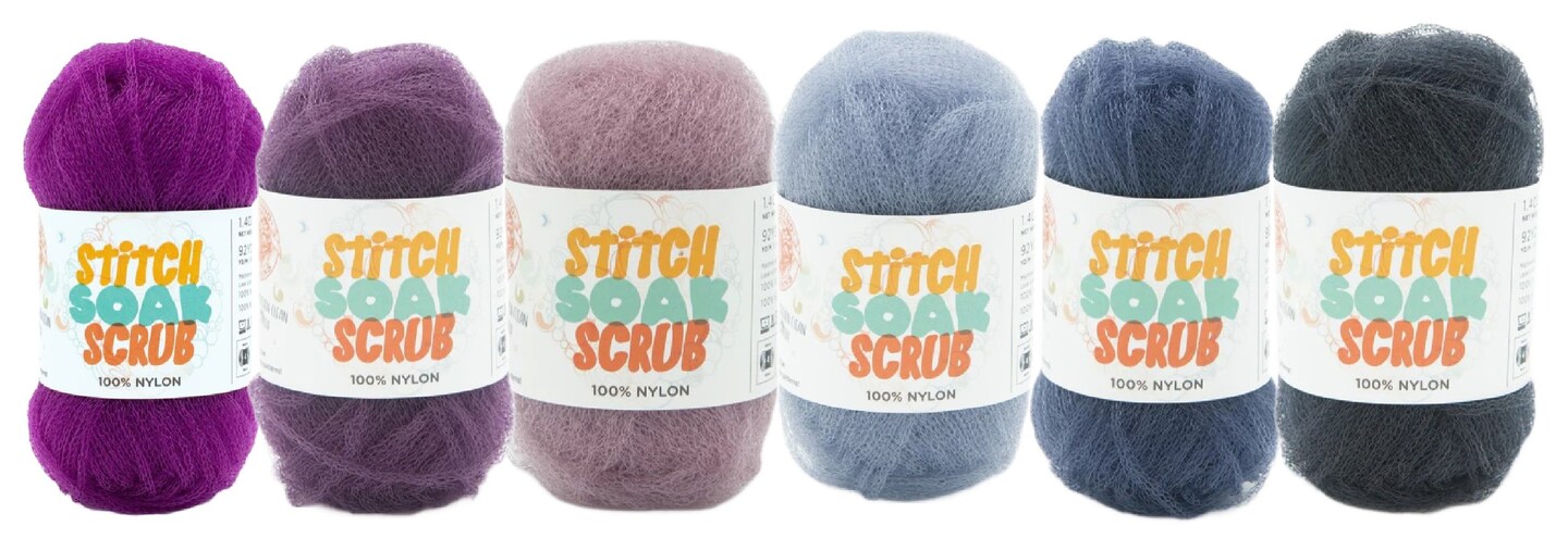 Lion Brand Yarn - Stitch Soak Scrub - 6 Color Assortment (Vineyard)