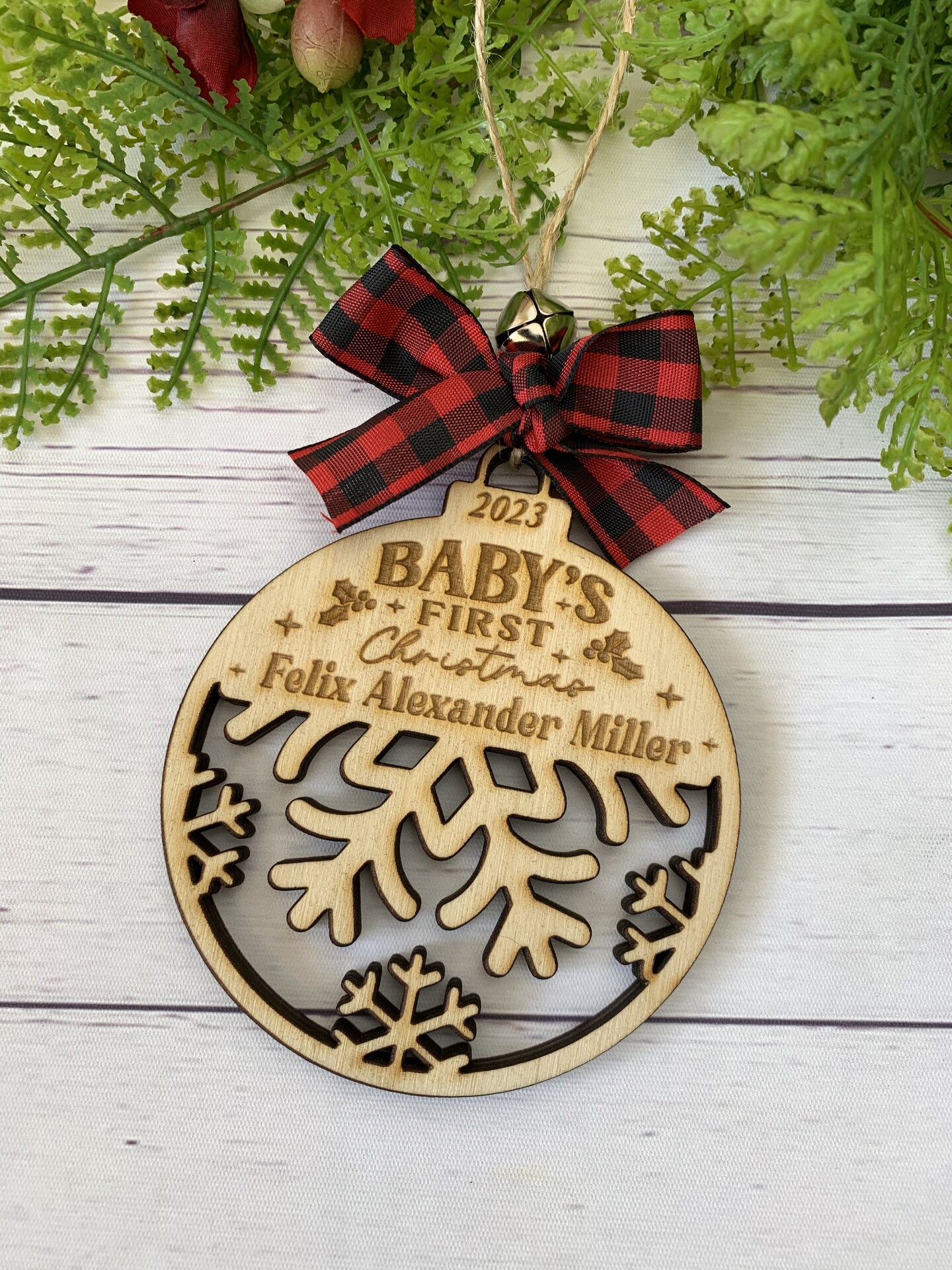 Newborn christmas hot sale ornament