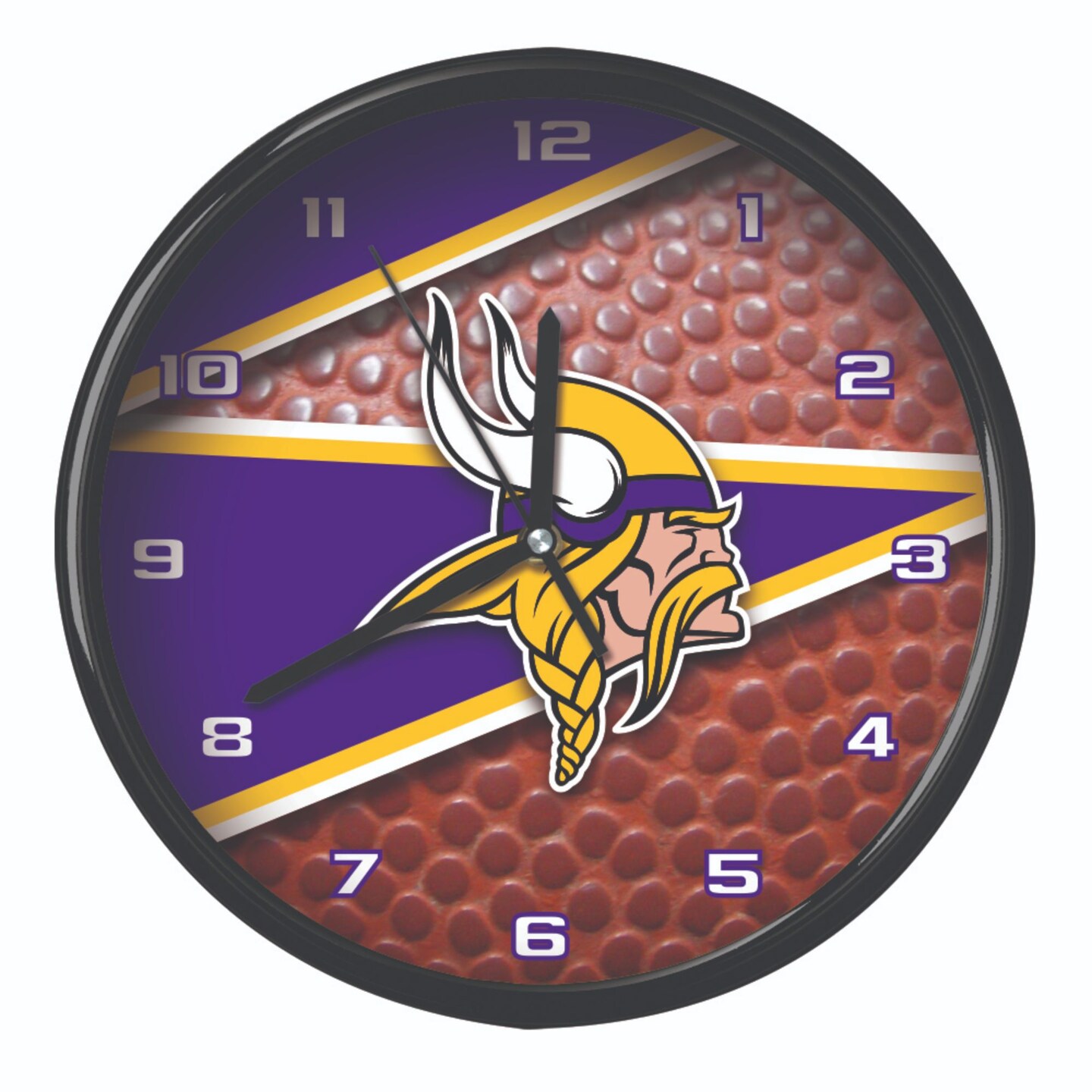 The Memory Company 11.5&#x22; Purple and Black NFL Minnesota Vikings Wall Clock
