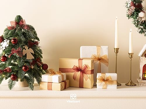 1" x 90 Yards Organza Ribbon Mixed Color Sheer Ribbons Set 10 Yd x 9 Rolls Handmade Eco-Friendly for Gift Wrapping Christmas Tree Crafts Bows Wedding Invitations Wreaths Wrap