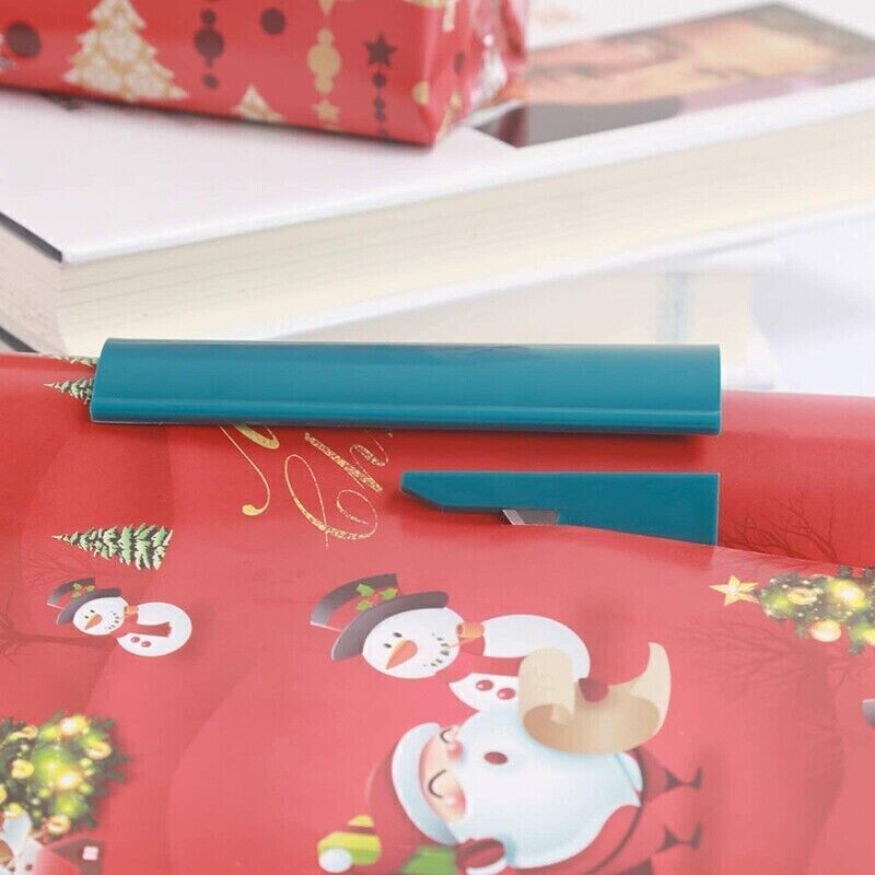 1/2pcs Christmas Gift Wrapping Paper Sliding Cutter Christmas Wrap Paper Craft  Cutter Cutting Tools