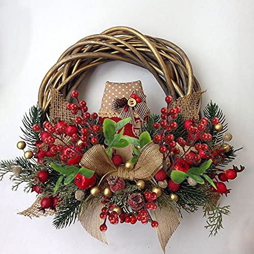 Felice Arts 6 Pack Christmas Picks Artificial Red Berry Stems Fake Holly Berries for Xmas Tree Ornaments DIY Wreath Vase Holiday Home Decor