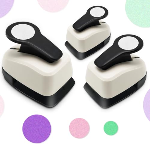 3 Pieces Punch Circle Hole Punches for Crafts Circle Punch Set