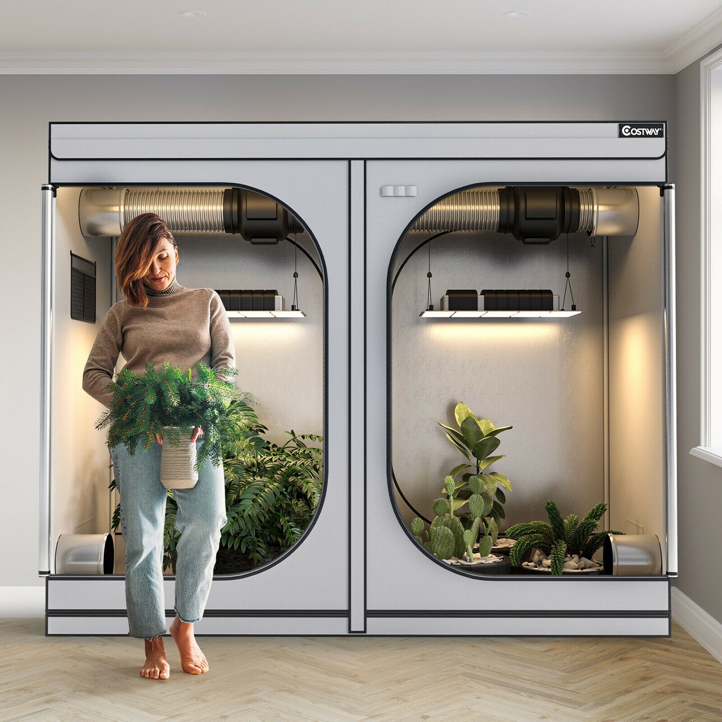 4 x 8 Grow Tent with Observation Window for Indoor Plant Growing