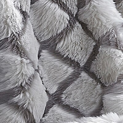 Rishi Faux Fur Throw Diamond Design Knit Throw