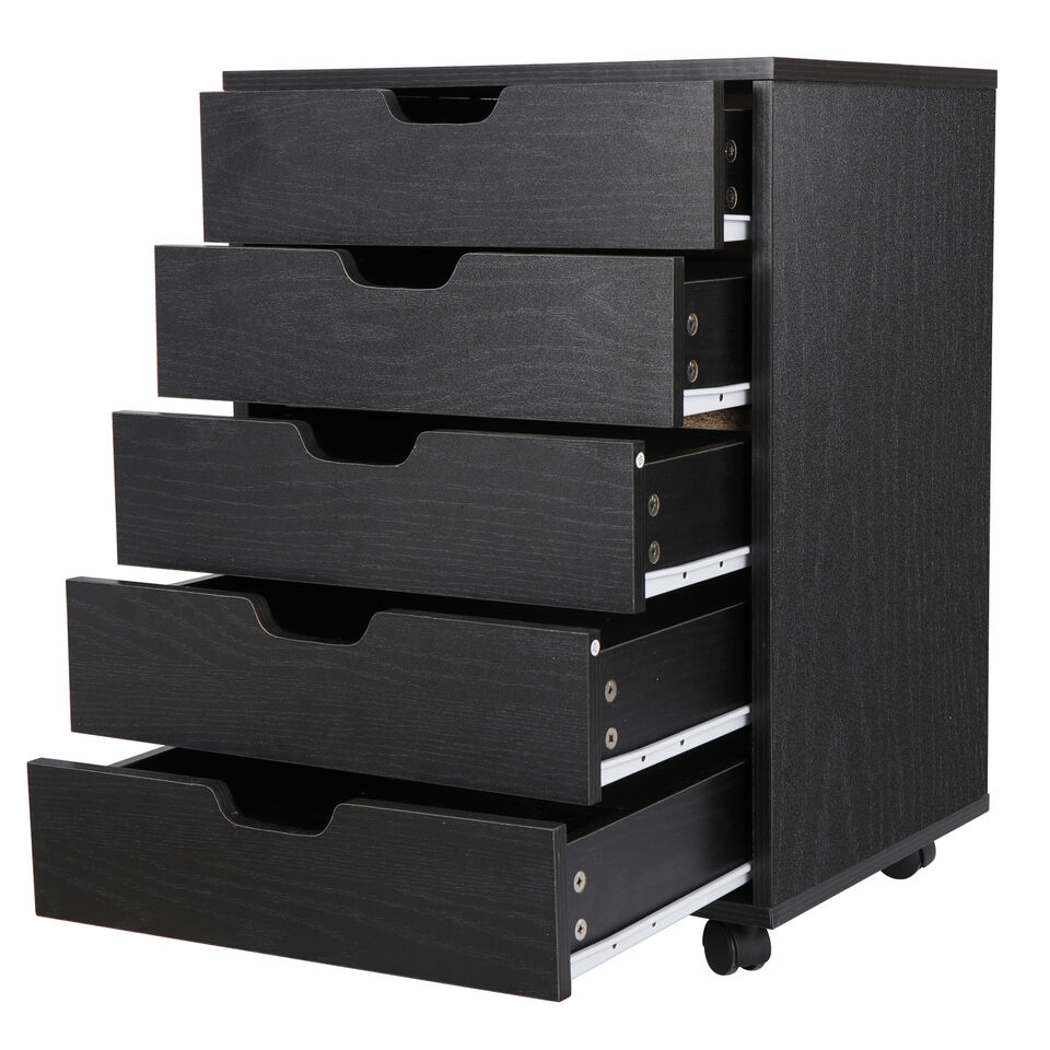 Bedroom Save Space Indoor 5 Drawer Dresser Clothing Storage.