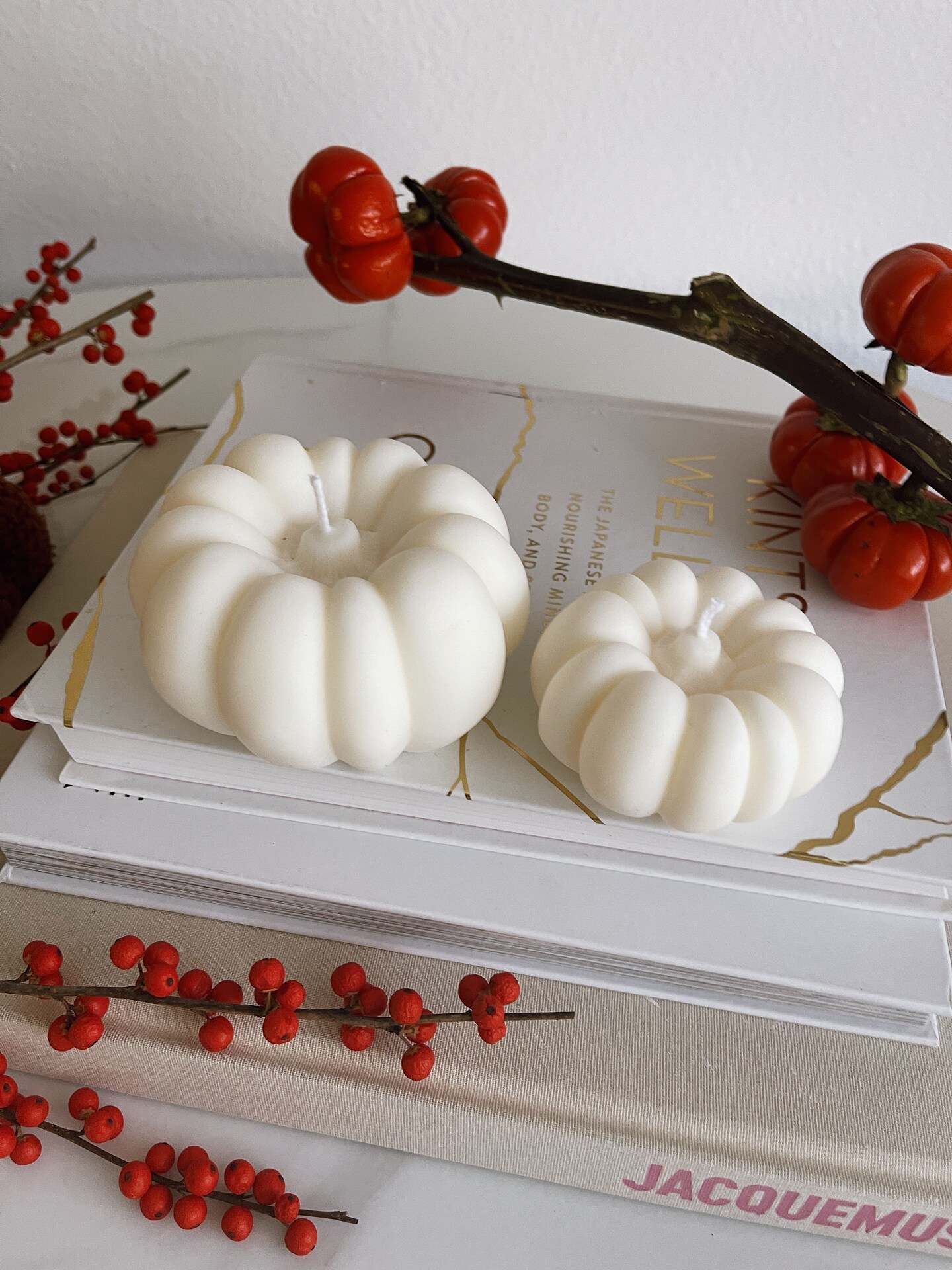 PUMPKIN CANDLE SET | Thanksgiving Decor Candles, Fall Candles