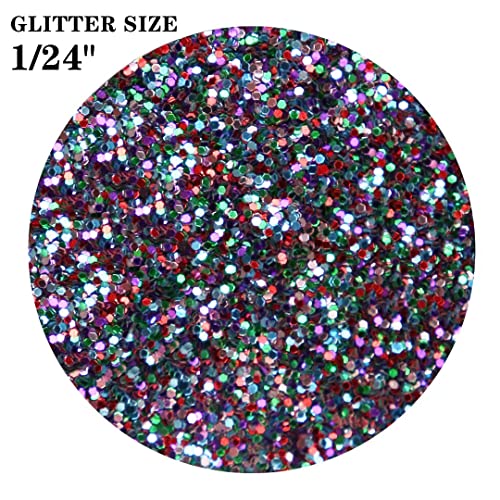 Mix Colors Chunky Glitter 1 Pound 16 OZ Glitter for Resin Crafts Tumblers Cosmetic Makeup Nail Art Festival Decoration