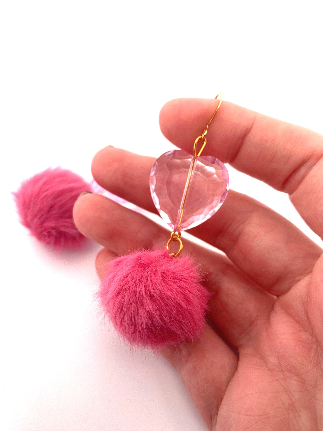 Christmas Pom Pom Earrings · How To Make A Pair Of Fabric Earrings ·  Jewelry Making on Cut Out + Keep