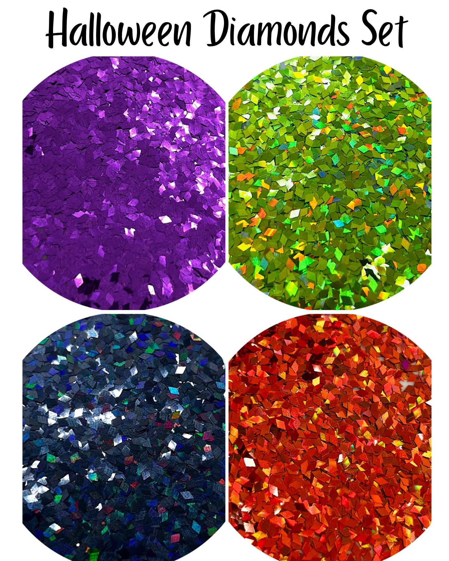 Polyester Glitter Set - Halloween Diamonds Set by Glitter Heart Co.&#x2122;