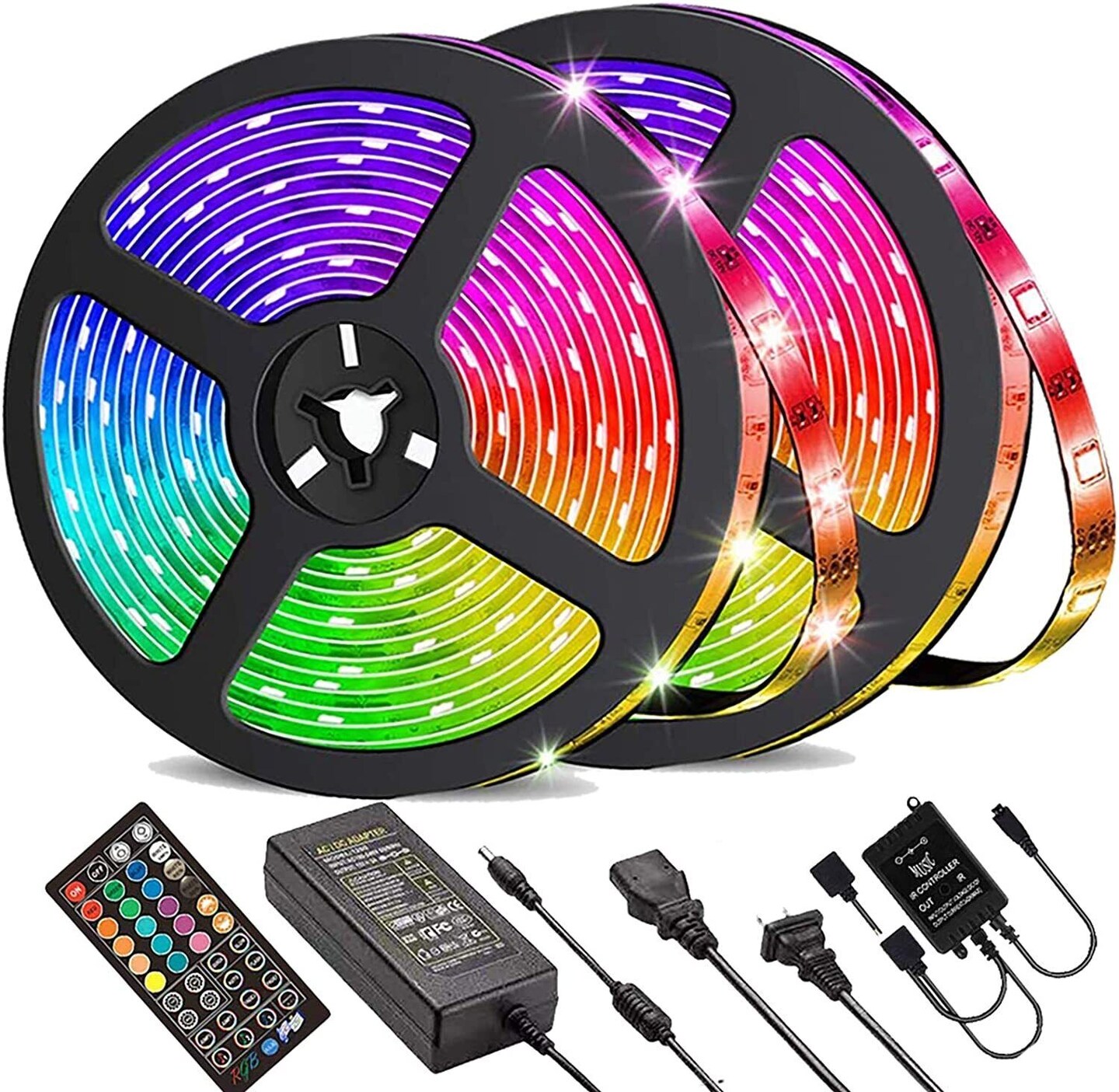 100ft/50ft Music Sync Bluetooth RGB LED Strip Lights with Remote