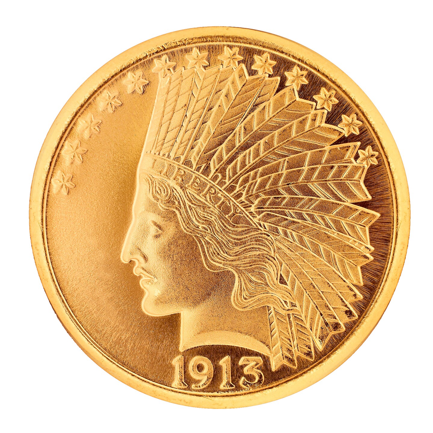 Tribute to America's Most Beautiful Coins - $10 Indian Head Gold Piece 1907-1933 Replica Coin