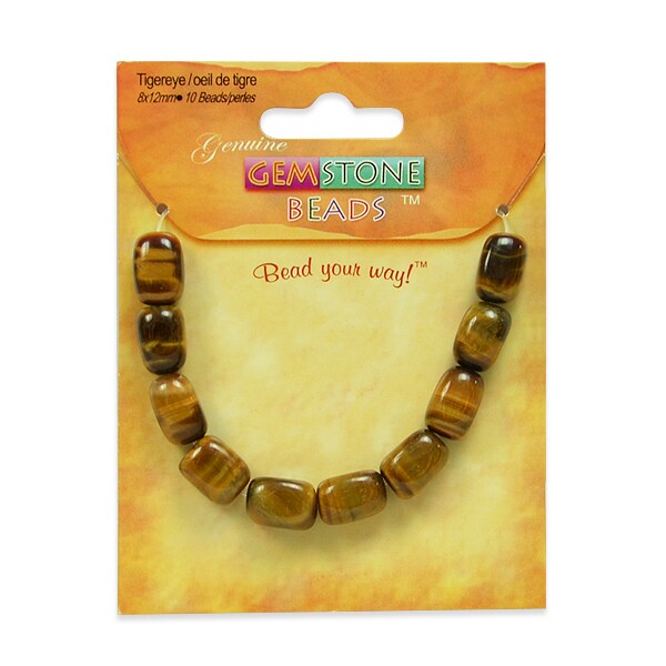 6 Packs of Tiger Eye Nugget Beads Pack of 10