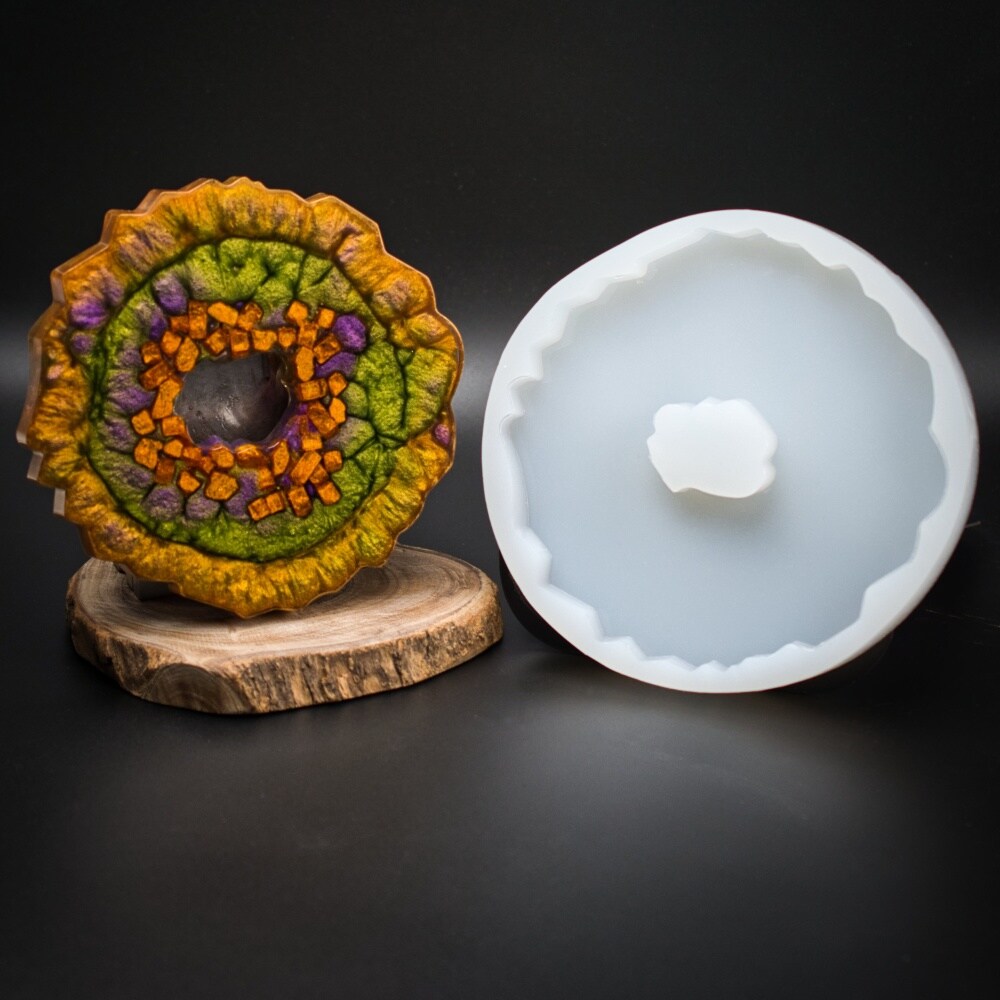Handmade Geode Silicone Coaster Mold G4