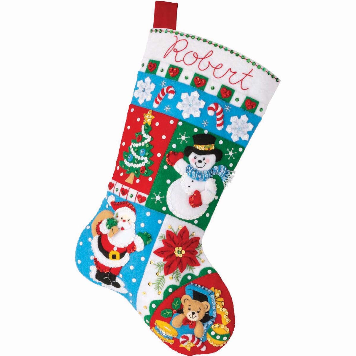 Bucilla  Holiday Patchwork Stocking Kit