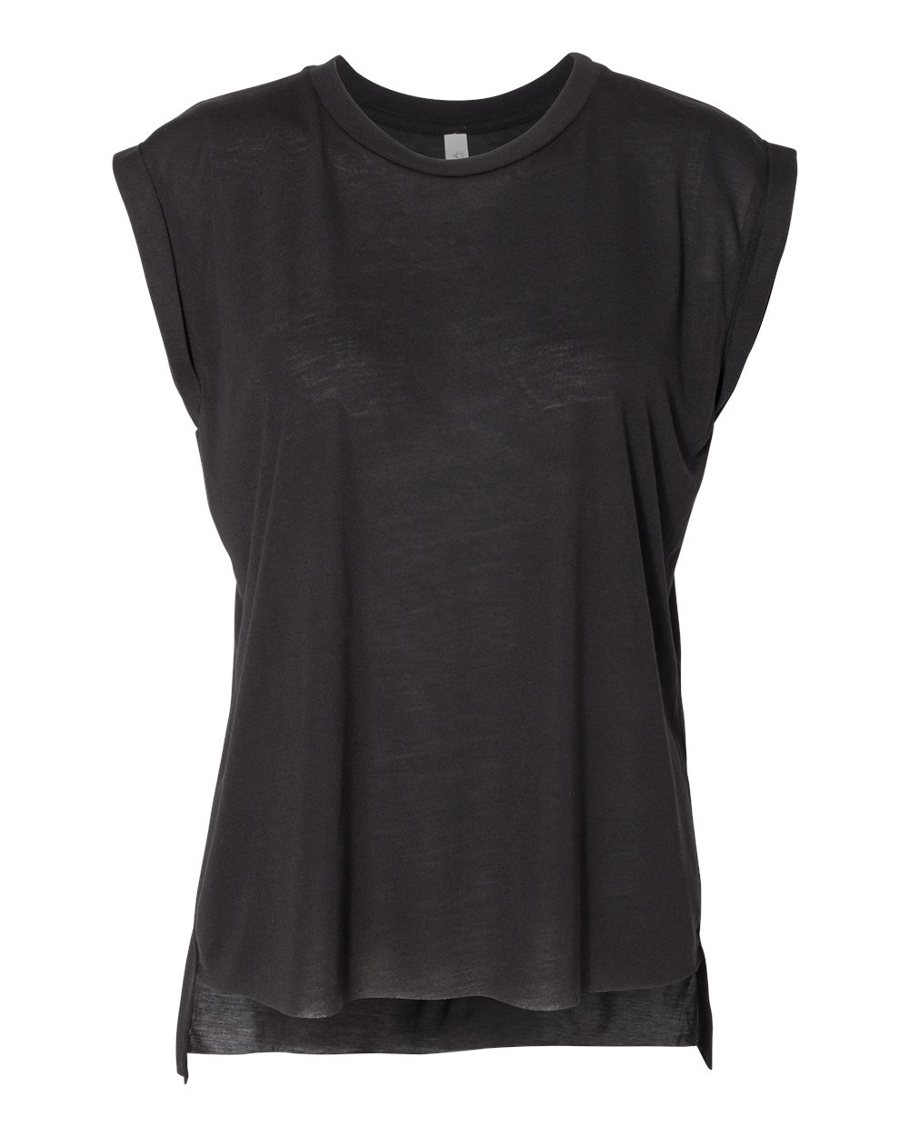 BELLA + CANVAS® Women’s Flowy Rolled Cuffs Muscle T-Shirt Relaxed Fit Sleeveless Top for Casual Wear