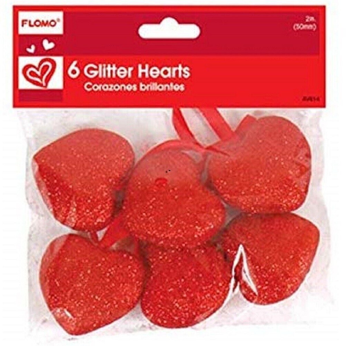 FLOMO Mini Valentines Glitter Foam Hearts Set of 6 | Michaels