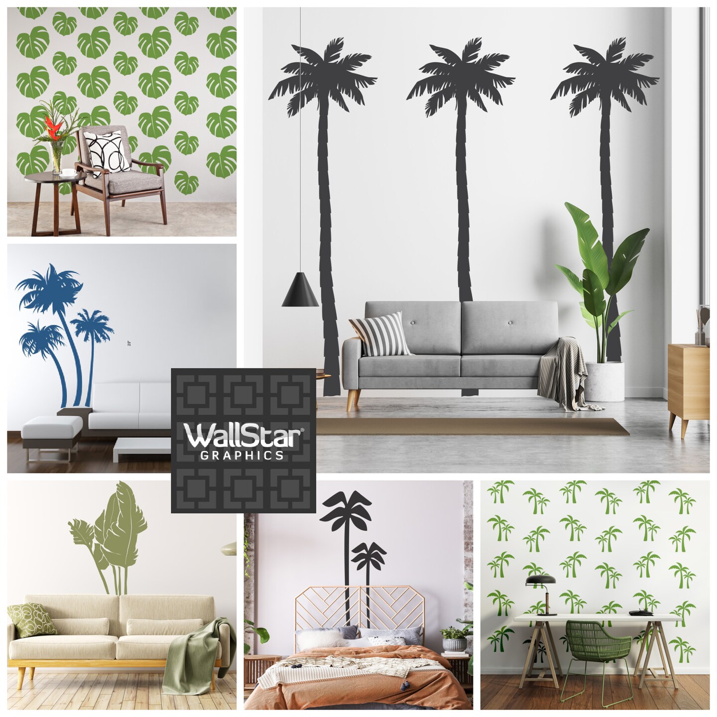 Palm Tree Sun Wall Sticker