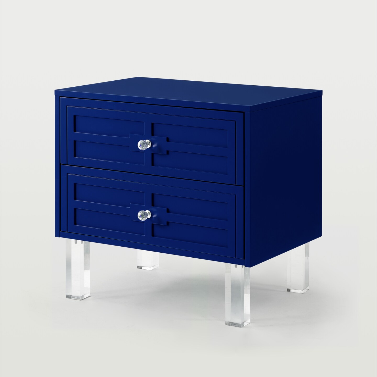 Gillian Modern Lacquered Lucite Leg Side/Accent Table/Nightstand