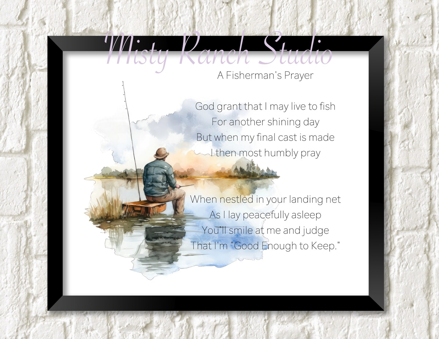 Canvas Print Spiritual Fathers Day Gifts A Fisherman's Prayer