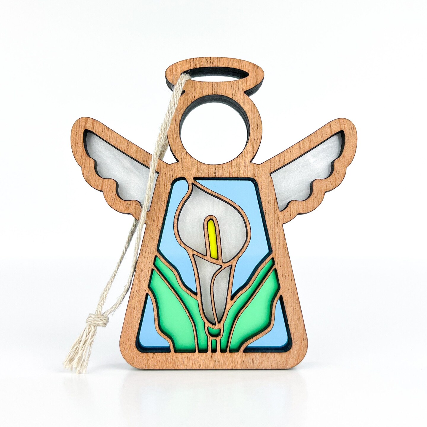 3.5&#x22; Calla Lily Ornament - Handcrafted in Texas - Mother&#x27;s Angels&#xAE; Figurine - Mother&#x27;s Day Gifts