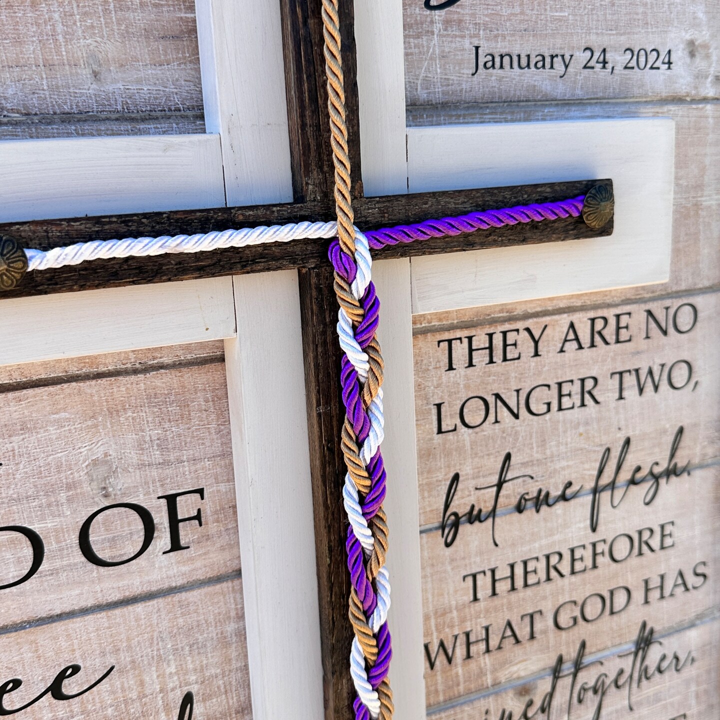 Unity Rope | Cord Of Three Strands | Wedding Alternative | God's Knot popular | Braid For Unity Ceremony | Wood Wedding Sign | Personalized Gift |