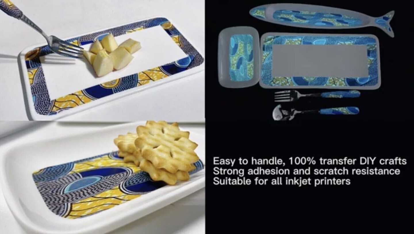 Glow In Dark Inkjet Waterslide Decal Paper (Blue Light)25 sheets 8.5"x11"