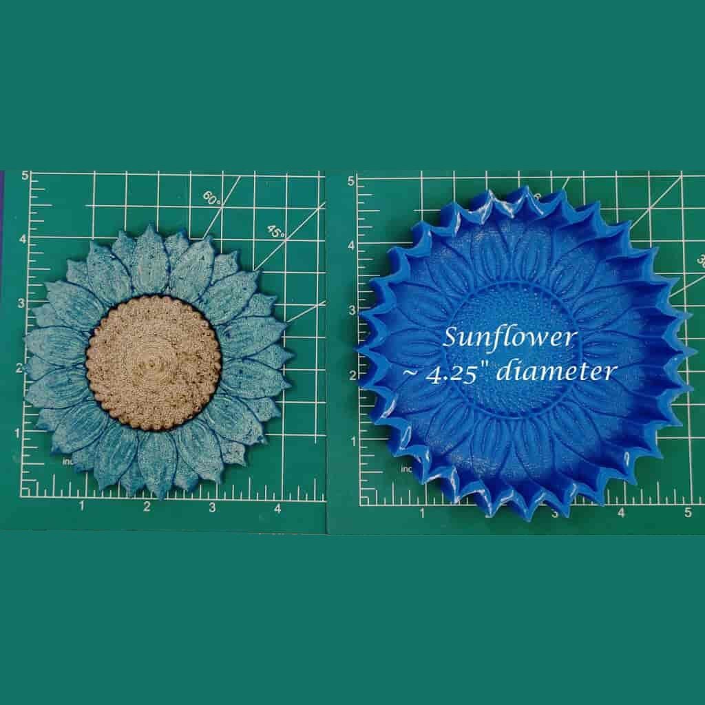 Sunflower 4.25&#x22; Silicone Freshie Mold
