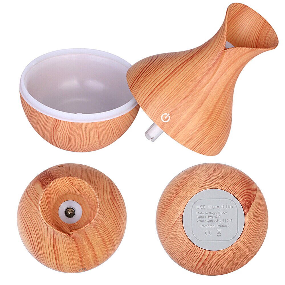 Kitcheniva Essential Oil Humidifier White Oak Grain Vase