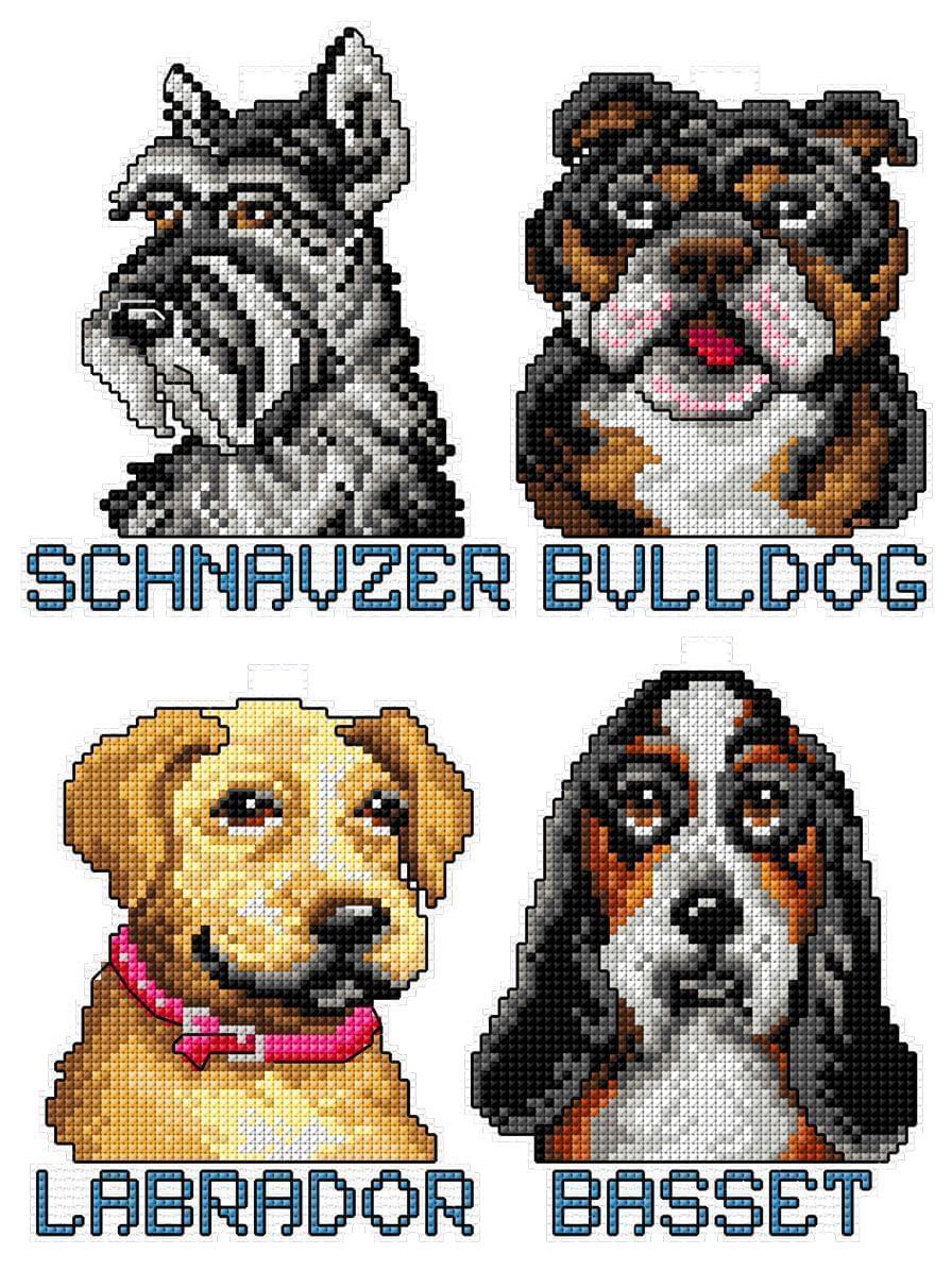 &#x22;Favorite Dogs&#x22; Counted Cross-Stitch Kit
