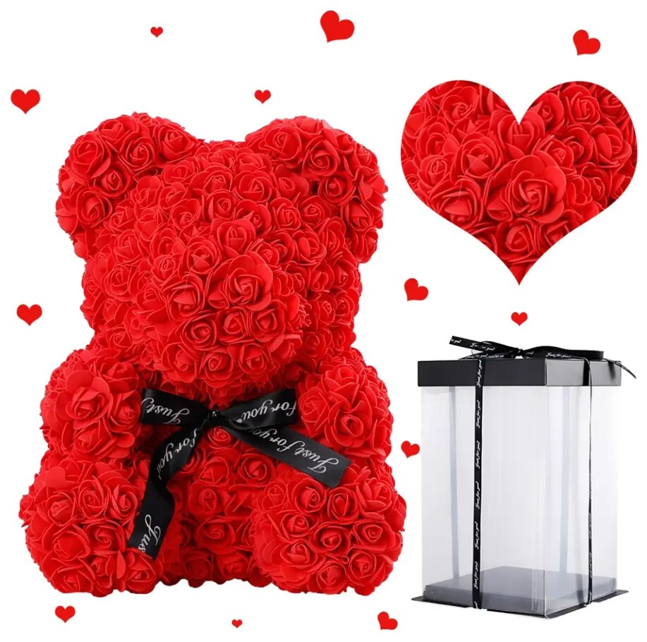Rose Teddy Bear Gift Box