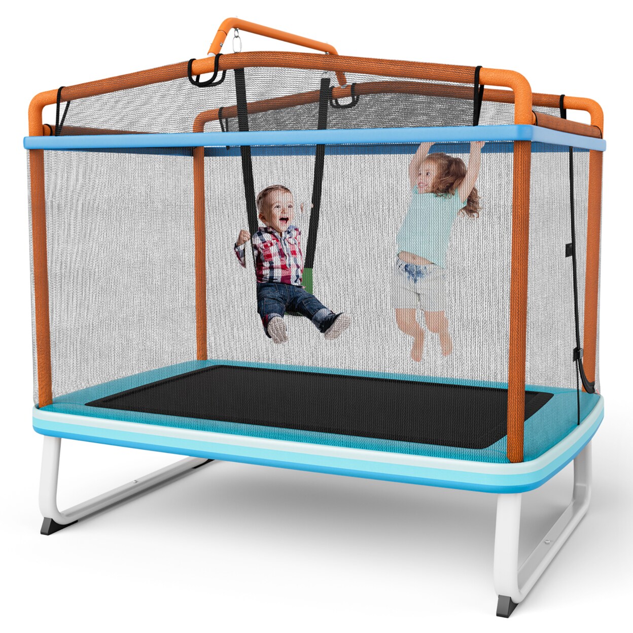 Toddler trampoline cheap with safety net