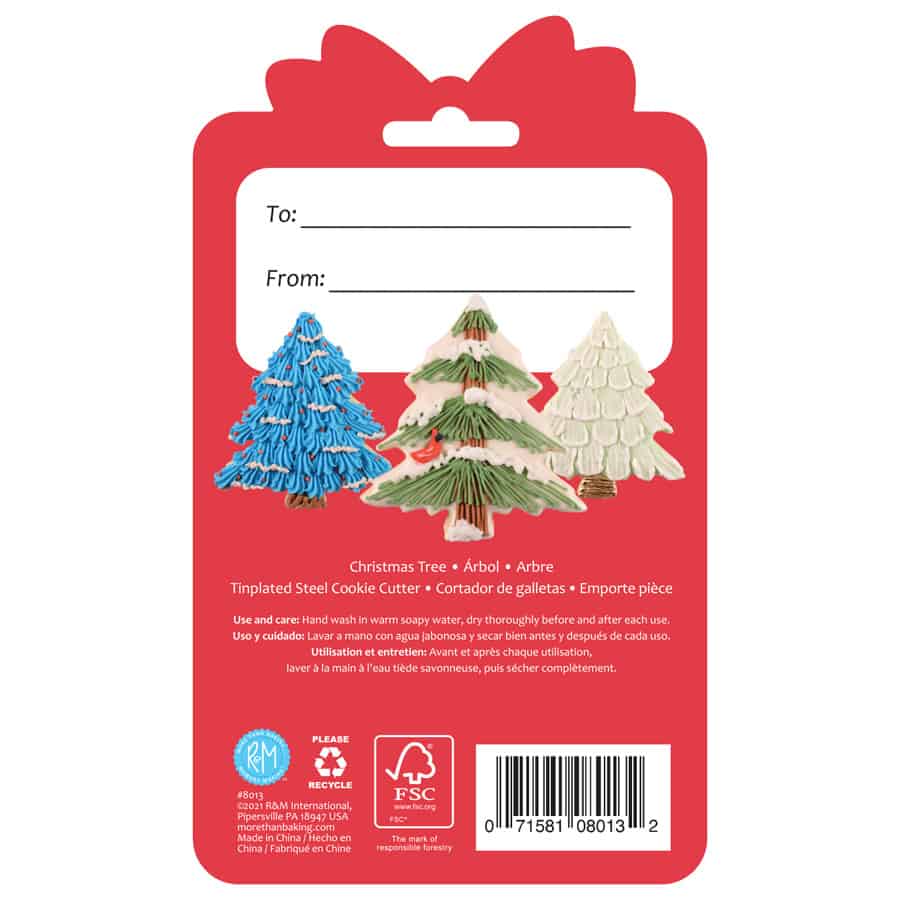 Christmas Tree Cookie Cutter 3.5&#x22; Carded