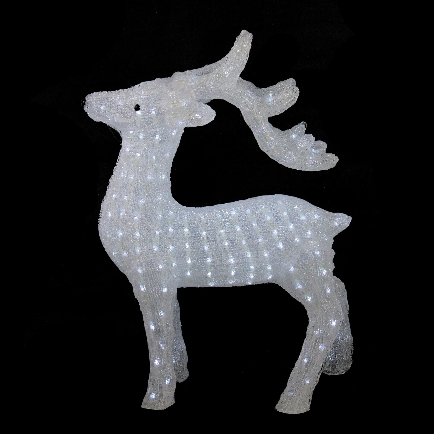 Northlight LED Lighted Commercial Grade Acrylic Reindeer Christmas Decoration - 28.5" - Pure White