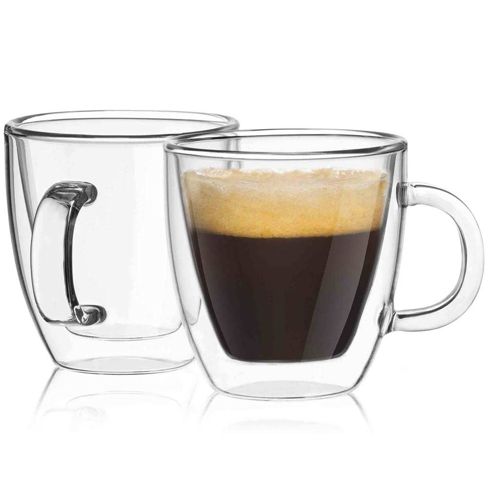 Double-Wall Insulated Latte Glasses (2)