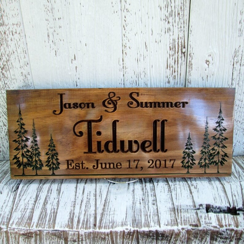 Custom Wood Signs | Stained Wood Sign with Your Personalized Quote ...