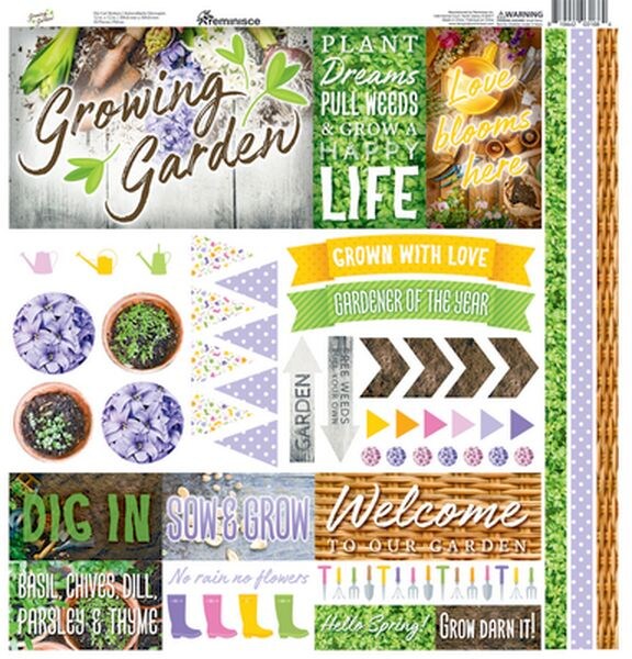 Reminisce Growing Garden 12x12 Sticker Sheet