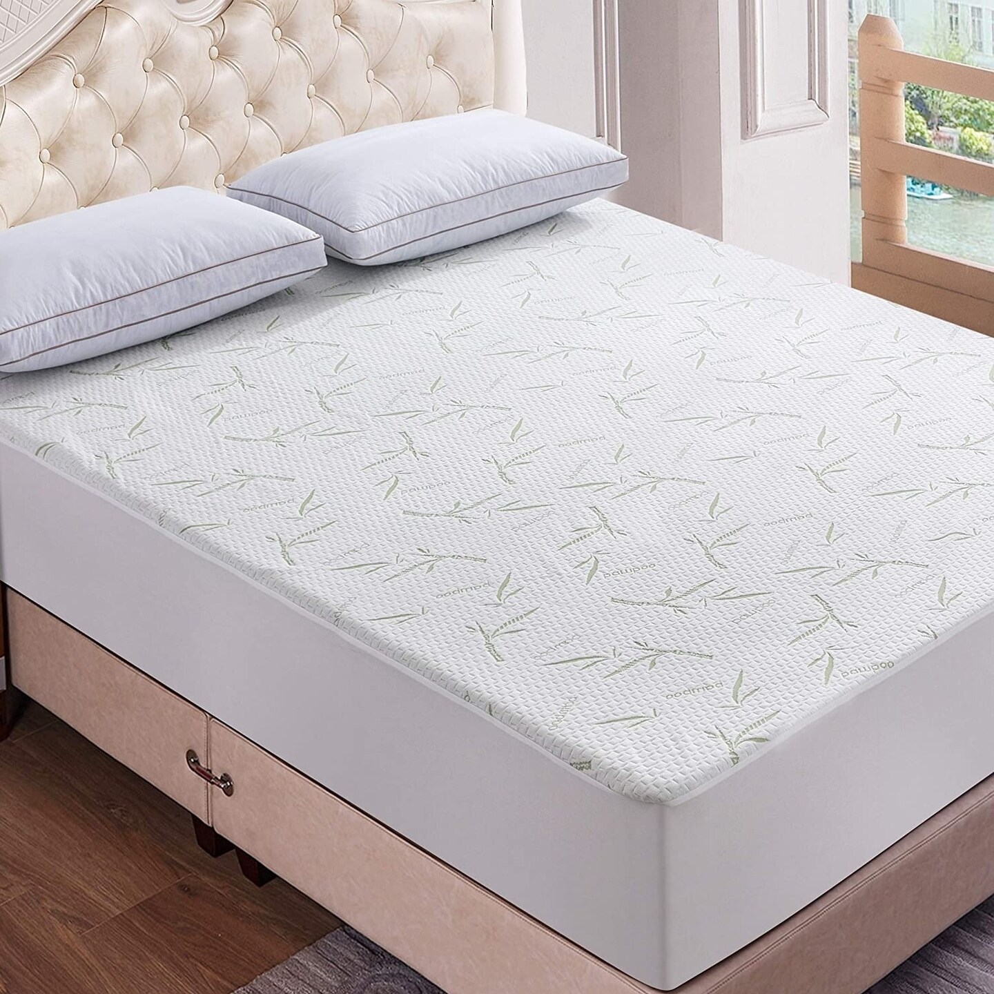 Lux Decor Collection Bamboo Mattress Protector-Waterproof Ultra-Cooling