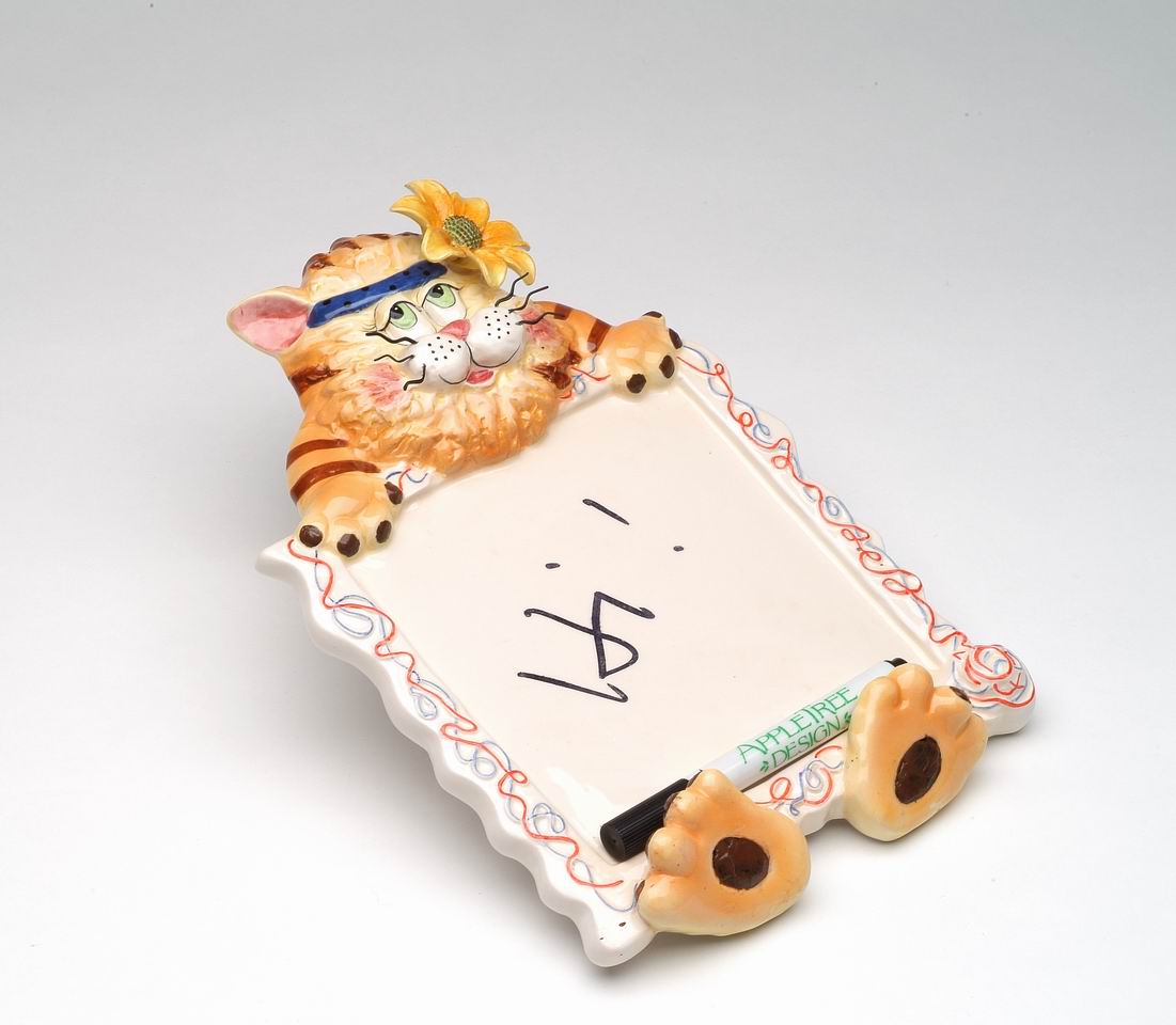 Ceramic Cat Message Board, Home D&#xE9;cor, Gift for Her, Gift for Mom, Kitchen D&#xE9;cor, Cat Lovers Gift, Pet Loss Gift