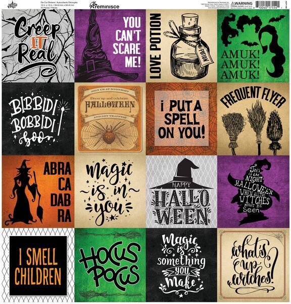 Reminisce Hocus Pocus Element Sticker Sheet