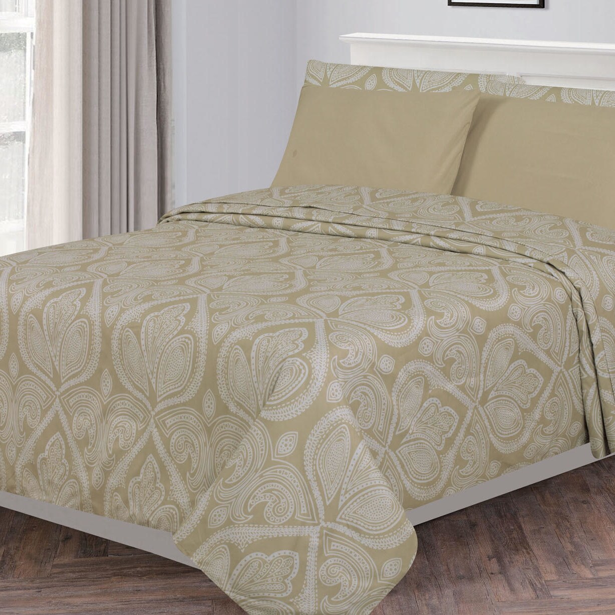 Lux Decor Collection Twin Bed Sheets Set, Microfiber Deep Pocket