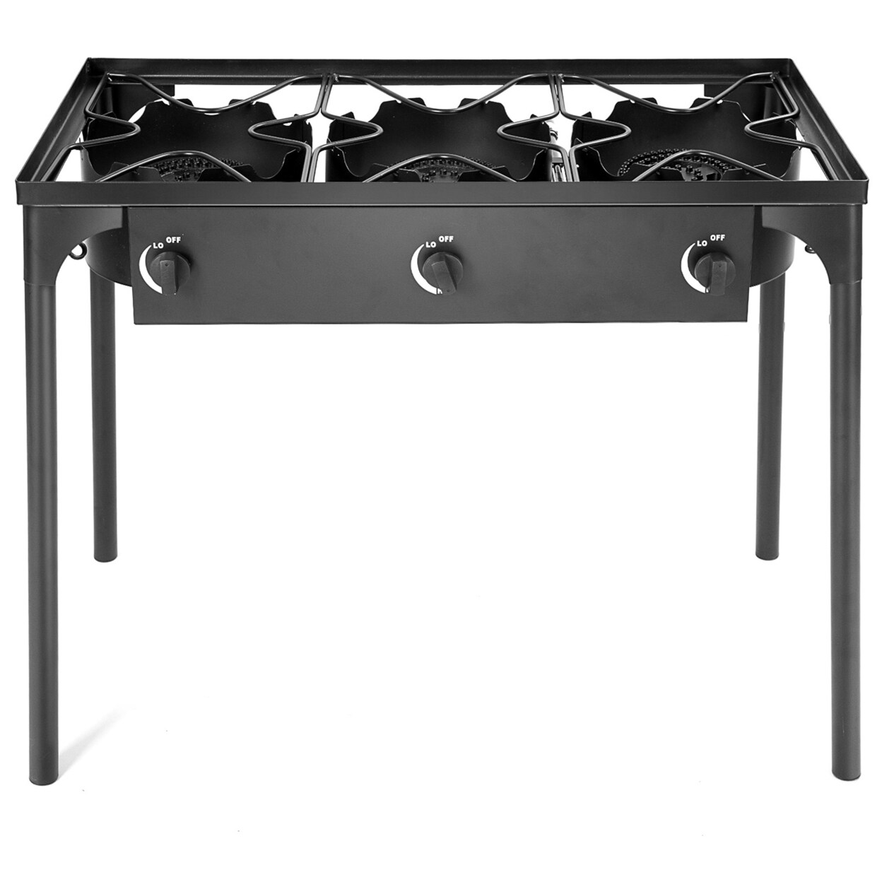 Outdoor 3-Burner Stove High Pressure Propane Gas Camp Stove 225,000 Btu