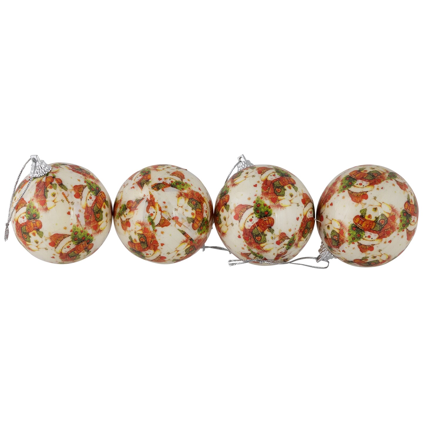 Northlight Decoupage Forest Snowmen Christmas Ball Ornaments - 2.25&#x22; (60mm) - 14ct
