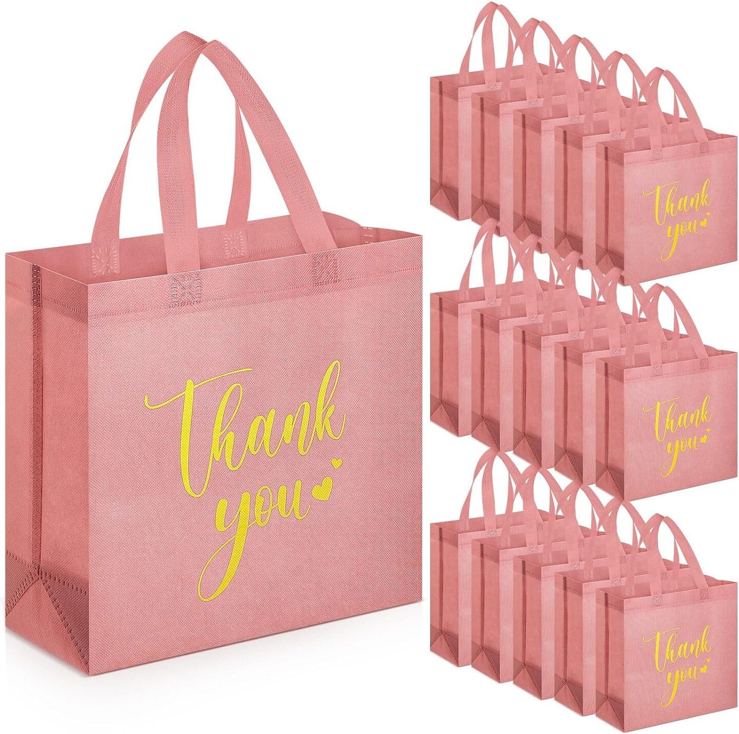 30-Pieces Reusable Thank You Gift Bags with Handles