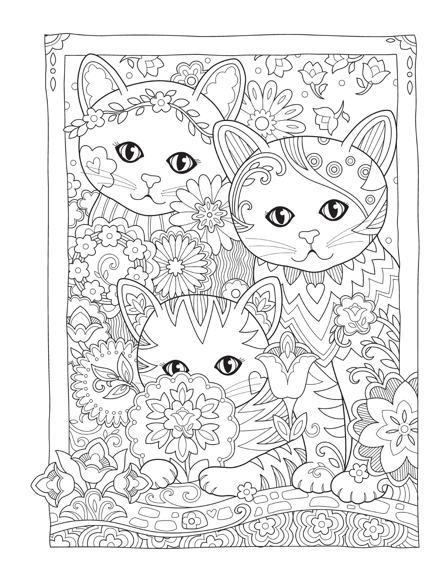 Creative Haven: Creative Kittens Coloring Book-Softcover