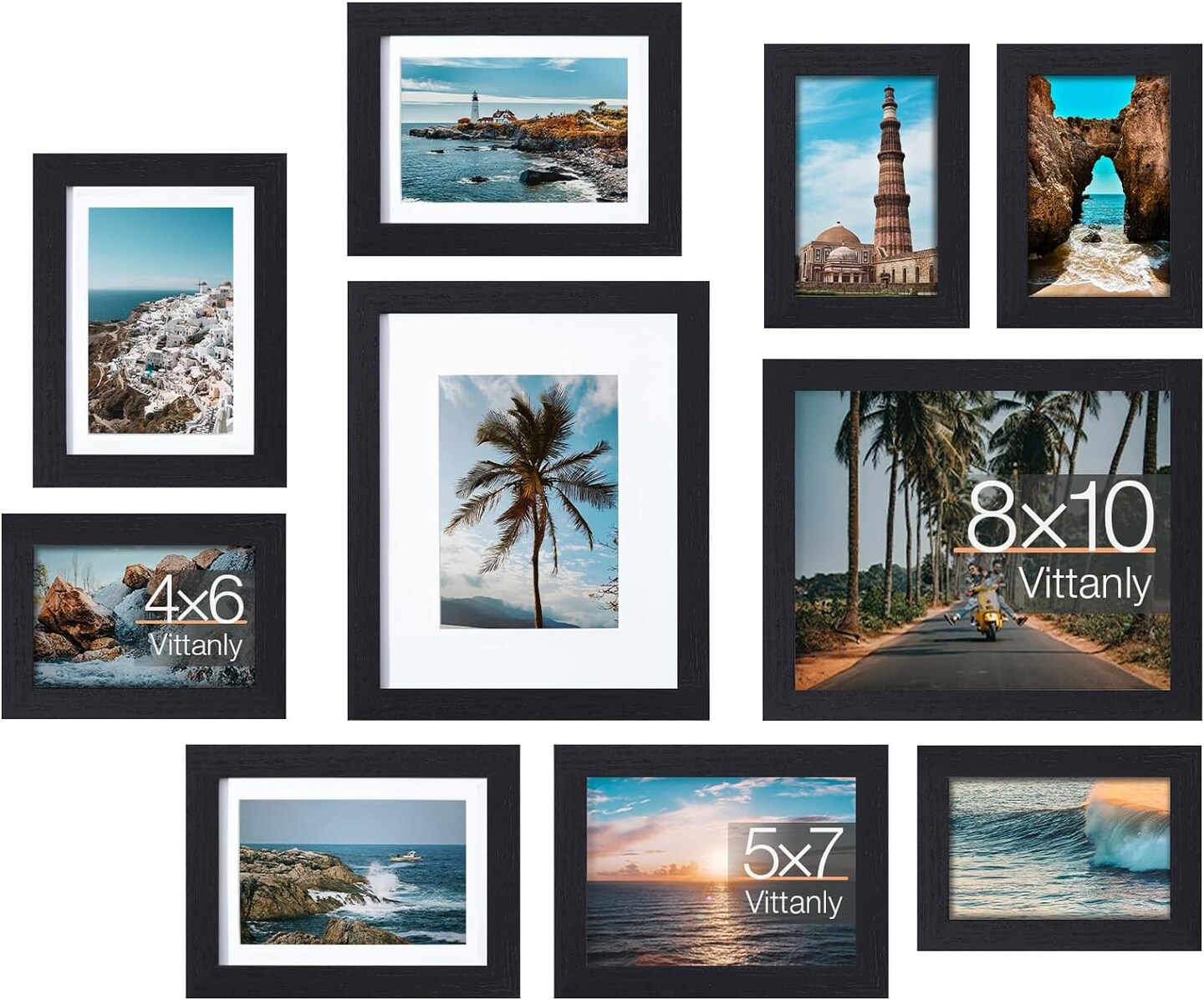 10 Pack Picture Frames Collage Wall Decor
