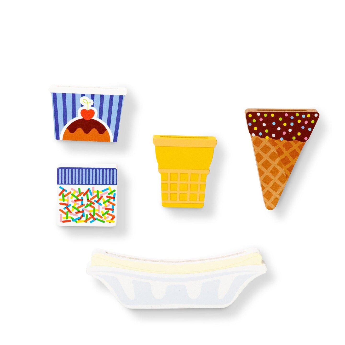 Wooden Magnetic Ice Cream Puzzle &#x26; Play Set