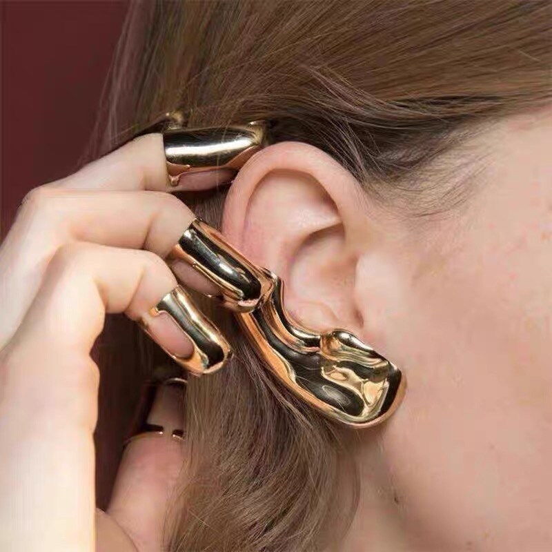 Sculptural Gold Plated Ear Cuff No Piercing Needed MakerPlace by Michaels