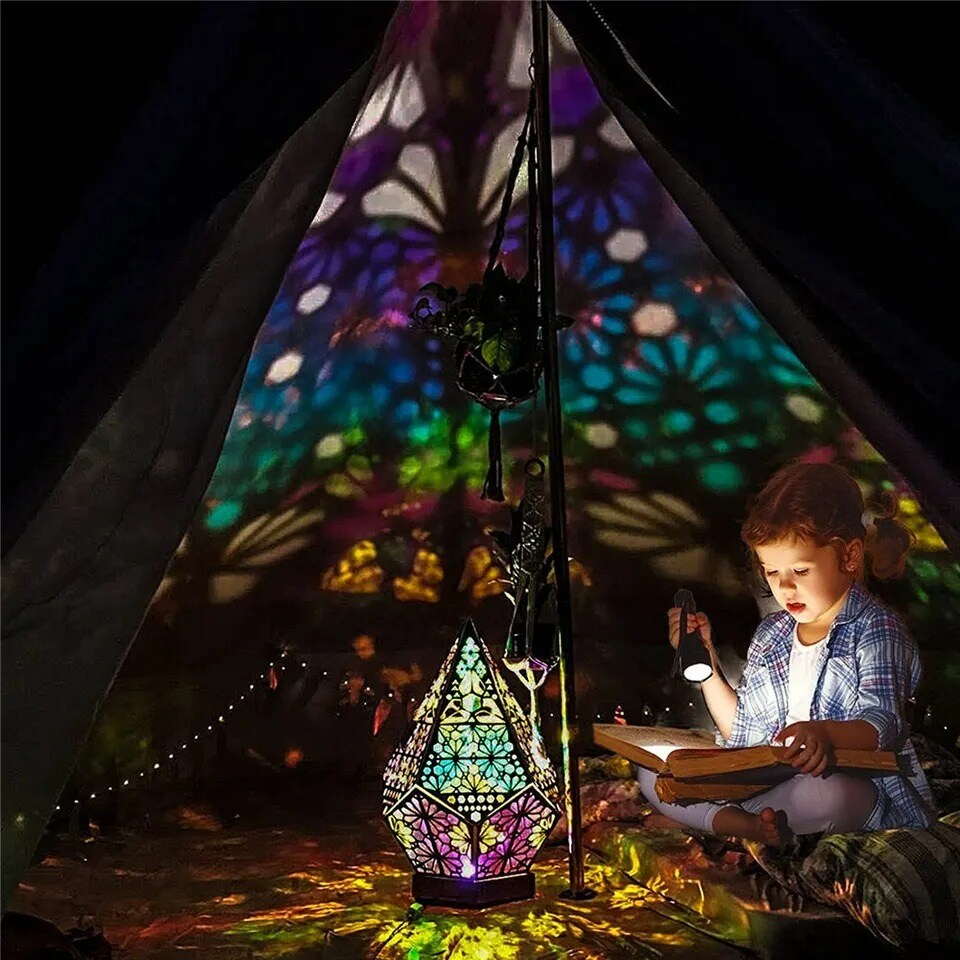 LED Colorful Diamond Night Light Polar Star Large Floor Lamp Bohemian Decoration