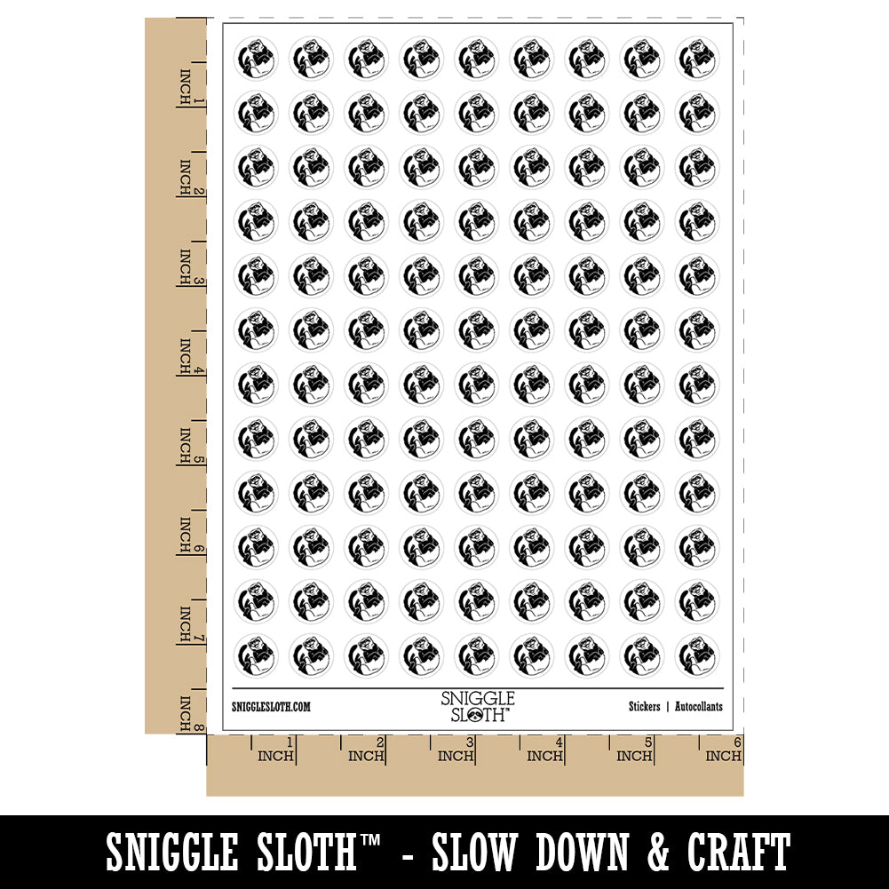 Silly Ferret on Back 200+ 0.50&#x22; Round Stickers